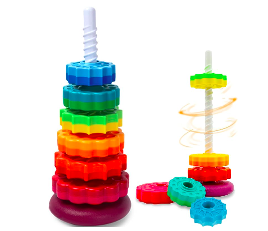 rainbow spinning wheel toy for babies and toddlers